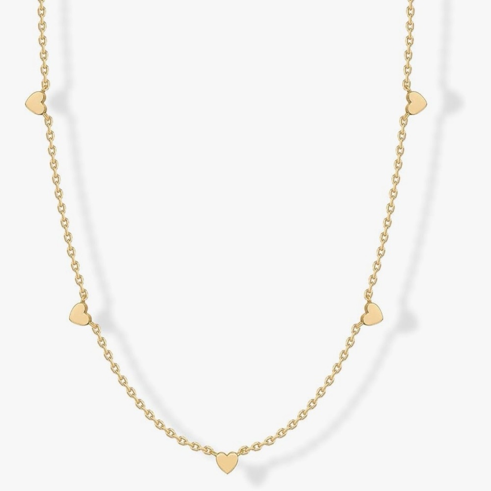 NEW 14K Gold Plated Gold Heart Necklace
